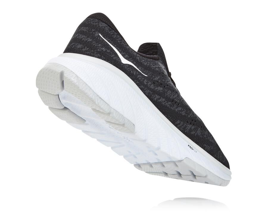 Hoka One One Loopschoenen Dames - Cavu 3 - Zwart/Wit - TE6041938